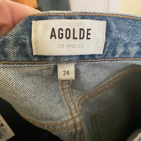 AGoldE 90’s distressed button fly size 24 100% cotton - Picture 7 of 11